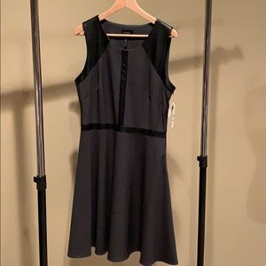 laundry by Design Size 14 Grey/Faux Leather 🔥Dress